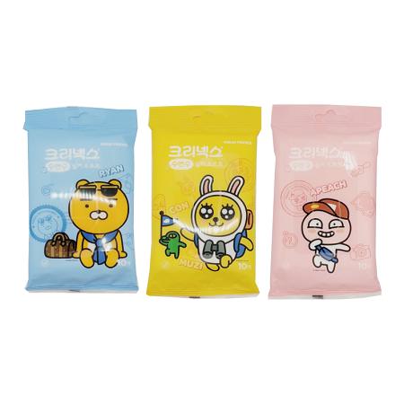 [가성비] 크리넥스 수앤수 카카오프렌즈 휴대용 물티슈10매