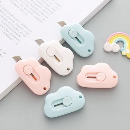 배달 전문점 홍보물로 제격인 3색 미니 커터칼 – 귀엽고 실용적인 구름 미니 커터칼 소개